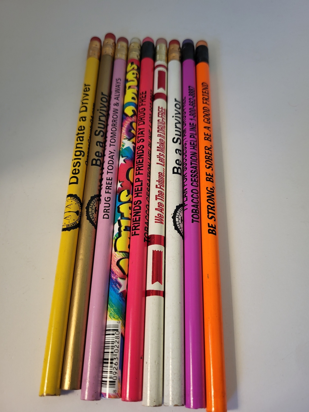 Lot/9 1990s SAY NO TO DRUGS Campaign Pencils